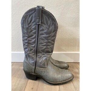 Red Wing Bullhide Mens 7 D Gray Leather Cowboy Western Boots 9807 USA Made